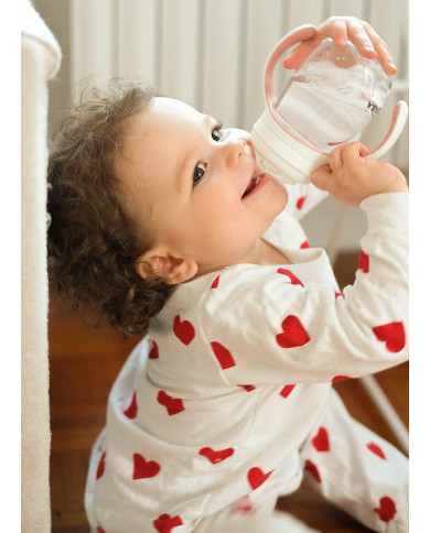 BEABA MOKOMASIS BUTELIUKAS-GERTUVĖ 2IN1, 210 ML, OLD PINK