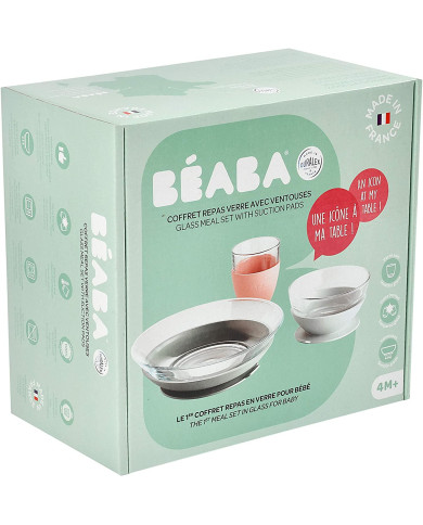 BEABA STIKLINIS 3 VNT. PIETŲ RINKINYS, EUCALYPTUS 
