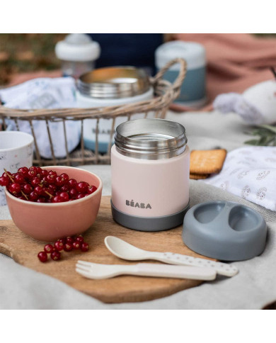 BEABA THERMO MAISTO INDELIS, 300 ML, DARK GREY/LIGHT PINK