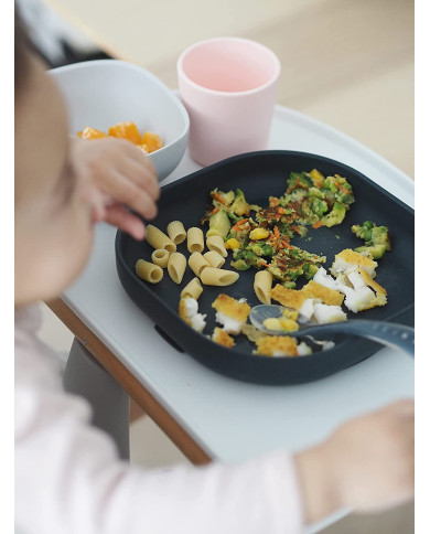 BEABA SILIKONINIS 4 VNT. PIETŲ RINKINYS,  NIGHT BLUE