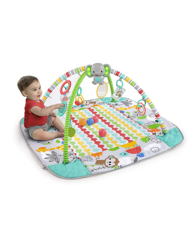 BRIGHT STARTS DELUXE SAFARI 5IN1 KILIMĖLIS, GREEN/GREY