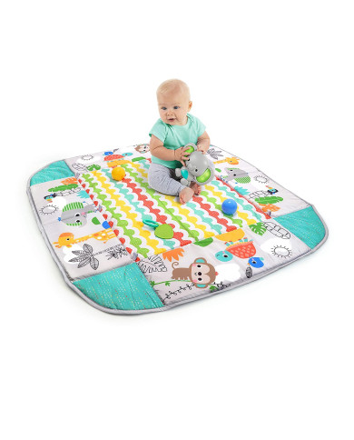 BRIGHT STARTS DELUXE SAFARI 5IN1 KILIMĖLIS, GREEN/GREY