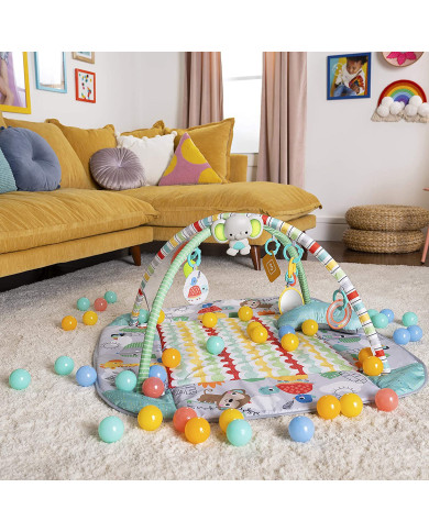 BRIGHT STARTS DELUXE SAFARI 5IN1 KILIMĖLIS, GREEN/GREY