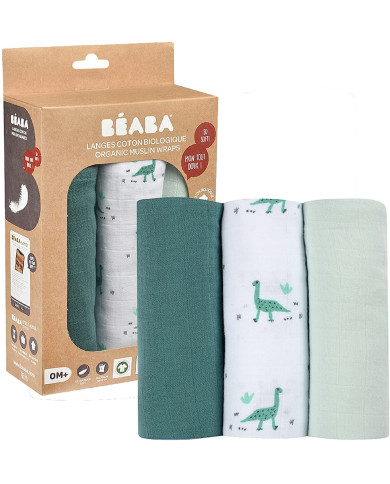 BEABA MEDVILNINIŲ 3 VNT. VYSTYKLŲ RINKINYS, JURASSIC