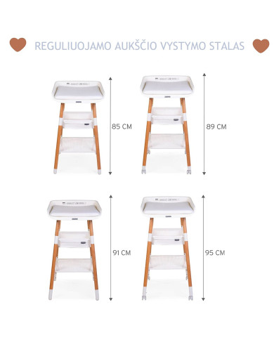 CHILDHOME EVOLUX VYSTYMO STALAS NATURAL WHITE