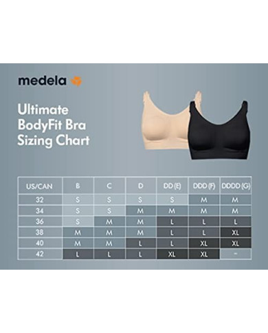 MEDELA ULTIMATE BODYFIT NĖŠČIOS IR MAITINIMO LIEMENĖLĖ, DYDIS S