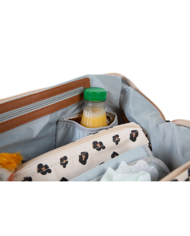 CHILDHOME DIDELIS MAMOS REIKMENŲ KREPŠYS MOMMY BAG,  LEOPARD