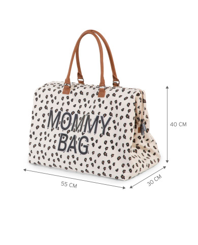 CHILDHOME DIDELIS MAMOS REIKMENŲ KREPŠYS MOMMY BAG,  LEOPARD