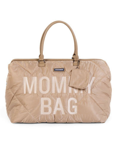 CHILDHOME DIDELIS MAMOS REIKMENŲ KREPŠYS MOMMY BAG, PUFFERED - BEIGE
