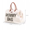 CHILDHOME DIDELIS MAMOS REIKMENŲ KREPŠYS MOMMY BAG, TEDDY OFF WHITE