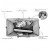 CHILDHOME DIDELIS MAMOS REIKMENŲ KREPŠYS MOMMY BAG, TEDDY OFF WHITE