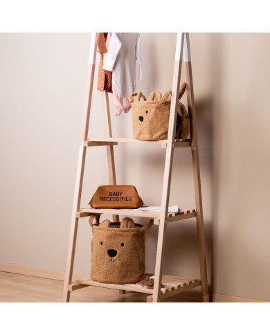 CHILDHOME DAIKTŲ LAIKYMO 3 VNT. KREPŠIŲ RINKINYS TEDDY, BEIGE