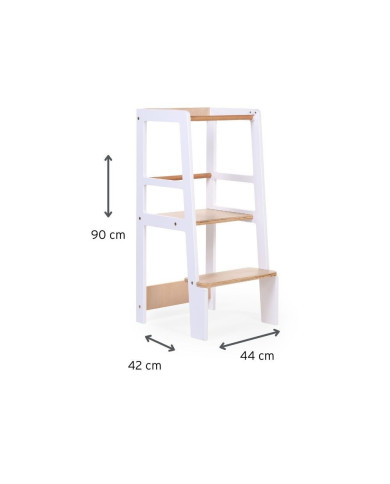CHILDHOME MOKOMASIS BOKŠTELIS, WHITE NATURAL