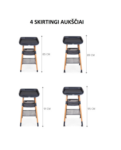 CHILDHOME EVOLUX VYSTYMO STALAS, NUT BLACK