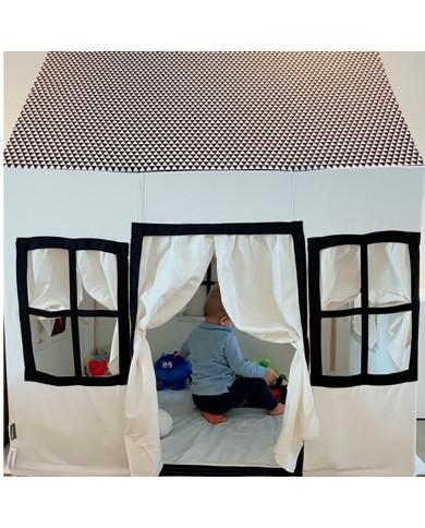 CHILDHOME DIDELIS ŽAIDIMŲ NAMAS, BLACK/WHITE