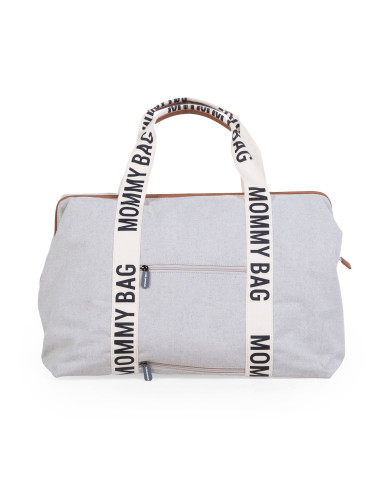 CHILDHOME DIDELIS MAMOS REIKMENŲ KREPŠYS MOMMY BAG SIGNATURE, CANVAS – OFF WHITE