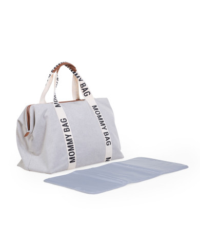 CHILDHOME DIDELIS MAMOS REIKMENŲ KREPŠYS MOMMY BAG SIGNATURE, CANVAS – OFF WHITE