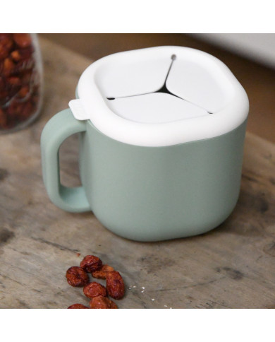 BEABA SILIKONINĖ UŽKANDŽIŲ DĖŽUTĖ, SAGE GREEN