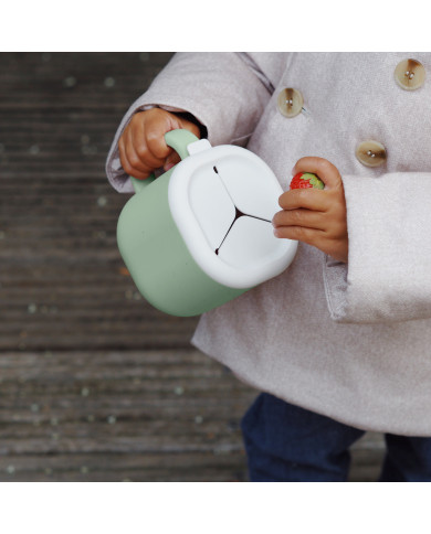 BEABA SILIKONINĖ UŽKANDŽIŲ DĖŽUTĖ, SAGE GREEN