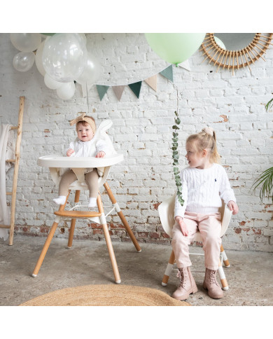 CHILDHOME EVOLU 2 MAITINIMO KĖDUTĖ, NATURAL WHITE