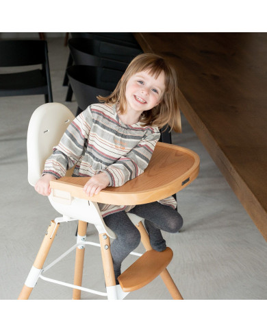 CHILDHOME EVOLU MAITINIMO KĖDUTĖS STALIUKAS, WOOD NATURAL