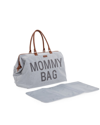 CHILDHOME DIDELIS MAMOS REIKMENŲ KREPŠYS MOMMY BAG, CANVAS - GREY