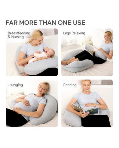 MOMCOZY NĖŠČIOSIOS IR MAITINIMO PAGALVĖ, J FORMOS