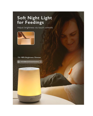 MOMCOZY BALTOJO TRIUKŠMO APARATAS - ŠVIESTUVAS