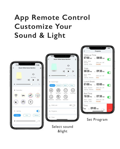 MOMCOZY BALTOJO TRIUKŠMO APARATAS - ŠVIESTUVAS