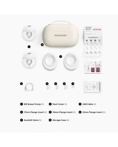 MOMCOZY DVIGUBAS NEŠIOJAMAS BELAIDIS PIENTRAUKIS M5	