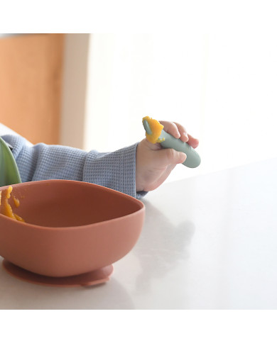 BEABA 2 VNT. SILIKONINIŲ ŠAUKŠTELIŲ RINKINYS +4 MĖN, VELVET GREY	