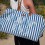 CHILDHOME DIDELIS MAMOS REIKMENŲ KREPŠYS MOMMY BAG,  STRIPES - ELECTRIC BLUE/LIGHT BLUE