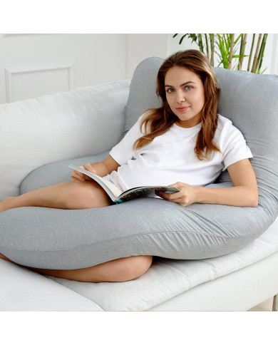 MOMCOZY MULTIFUNKCINĖ NĖŠČIOSIOS PAGALVĖ SU VĖSINANČIU AUDINIU, U FORMOS