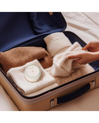 MOMCOZY BALTOJO TRIUKŠMO APARATAS SU PAKRAUNAMA BATERIJA