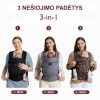 MOMCOZY ERGONOMINĖ KŪDIKIŲ NEŠIOKLĖ SU TINKLELIU, PILKA