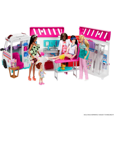 LĖLĖS BARBĖS 2IN1 GREITOSIOS PAGALBOS AUTOMOBILIS HKT79