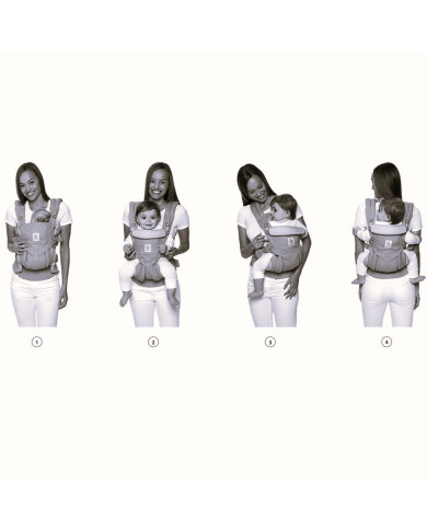 ERGOBABY OMNI 360 NEŠIOKLĖ COOL AIR, PEARL GREY