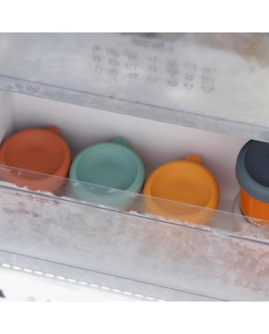 BEABA 4 VNT. STIKLINIŲ INDELIŲ RINKINYS (4 VNT. PO 250 ML), SUNRISE