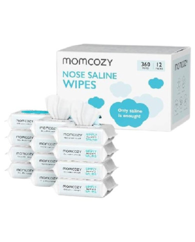 MOMCOZY DRĖGNOS SERVETĖLĖS SU DRUSKOS TIRPALU, 12 PAKUOČIŲ PO 60 VNT.