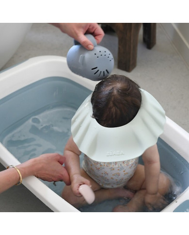 BEABA SILIKONINĖ GALVOS PLOVIMO KEPURĖ, MISTY GREEN