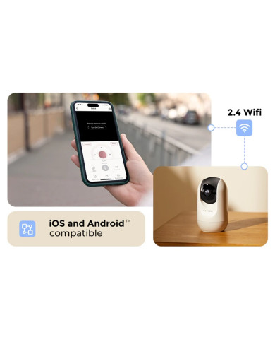 MOMCOZY SMART 5.0 COLIŲ VIDEO AUKLĖ BM04 SU WIFI FUNKCIJA