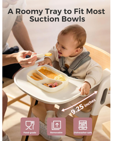 MOMCOZY DINERPAL UNIVERSALI MAITINIMO KĖDUTĖ AUGANČIAM VAIKUI IR MOKYMOSI BOKŠTELIS VIENAME