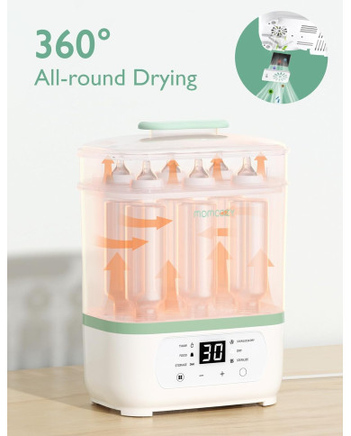 MOMCOZY 8-IN-1 ELEKTRINIS GARŲ BUTELIUKŲ STERILIZATORIUS KŪDIKIAMS