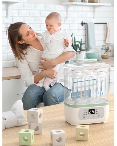 MOMCOZY 8-IN-1 ELEKTRINIS GARŲ BUTELIUKŲ STERILIZATORIUS KŪDIKIAMS