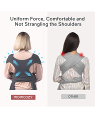 MOMCOZY KŪDIKIŲ VAIKJUOSTĖ-NEŠIOKLĖ, TAMSIAI PILKA