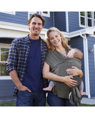 MOMCOZY KŪDIKIŲ VAIKJUOSTĖ-NEŠIOKLĖ, TAMSIAI PILKA