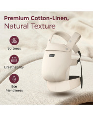 MOMCOZY ERGONOMINĖ KŪDIKIŲ NEŠIOKLĖ PUREHUG IŠ NATŪRALAUS LINO, LIGHT AMBER