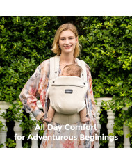 MOMCOZY ERGONOMINĖ KŪDIKIŲ NEŠIOKLĖ PUREHUG IŠ NATŪRALAUS LINO, LIGHT AMBER