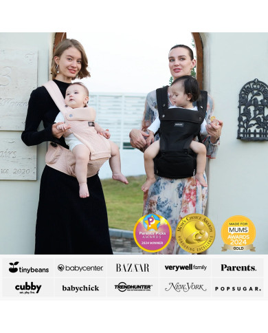 MOMCOZY KŪDIKIŲ NEŠIOKLĖ MOVE2FIT 2IN1 SU KLUBŲ SĖDYNE, JUODA