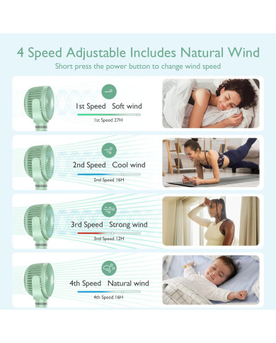 MOMCOZY NEŠIOJAMAS VEŽIMĖLIO VENTILIATORIUS, JUODAS